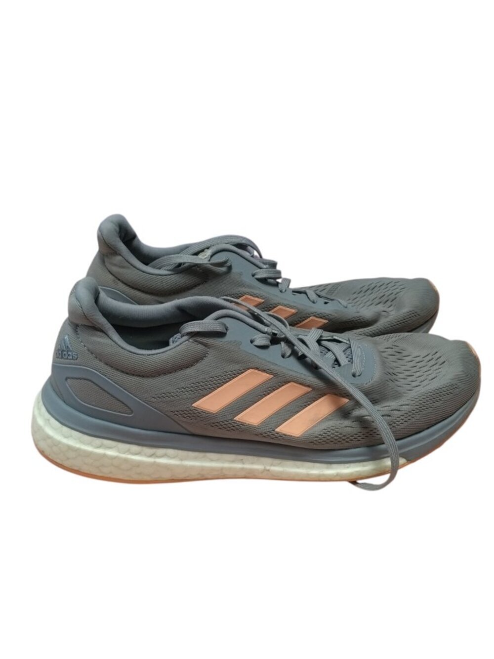 ADIDAS RESPONSE BOOST  WOMEN'S SIZE 8.5 GRAY PINK RUNNING SHOES LACE UP